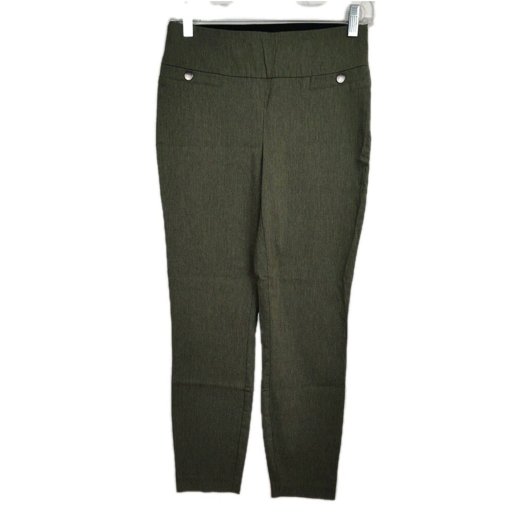Maurices Capri Stretch‎ Dress Pants Women's XS Green Skinny Leg Pull On